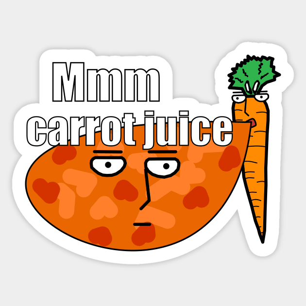 Mmm Carrot Juice Sticker by Shrenk